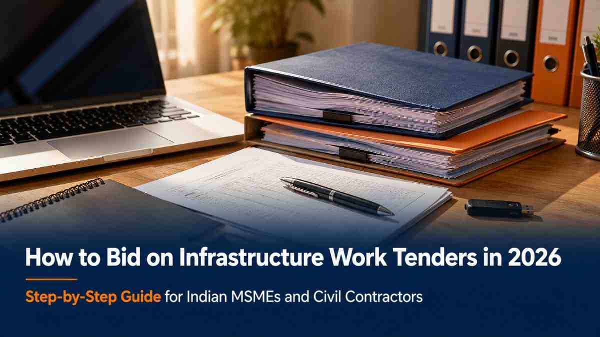 How to participate in infrastructure work government tenders India 2026 — bid preparation documents, DSC token and BOQ for civil contractors