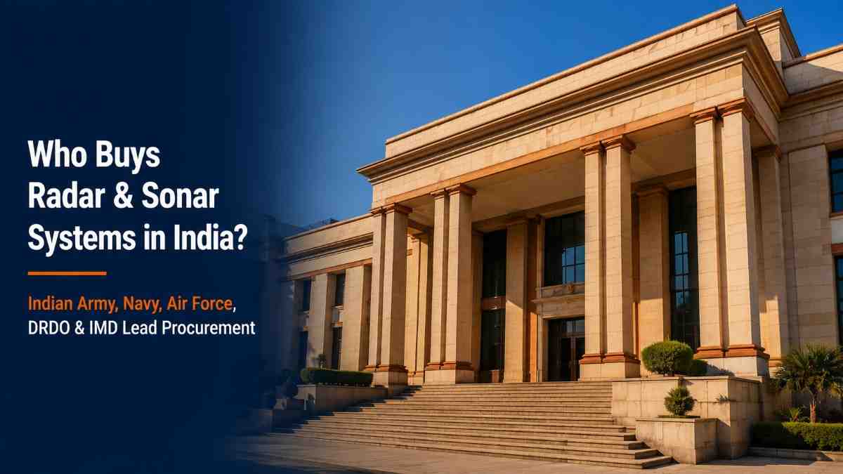 Government departments issuing radar and sonar systems tenders India 2026 — Indian Army Navy DRDO procurement buyers guide