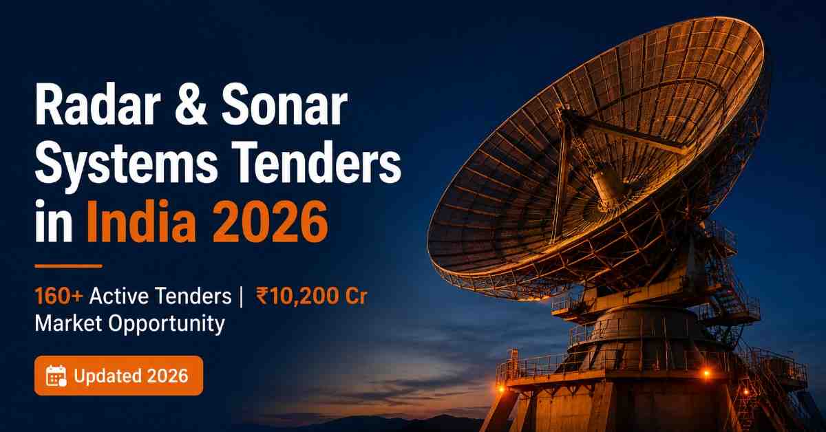 Radar and sonar systems government tenders India 2026 — defence and civilian procurement guide for BEL DRDO Navy Army opportunities