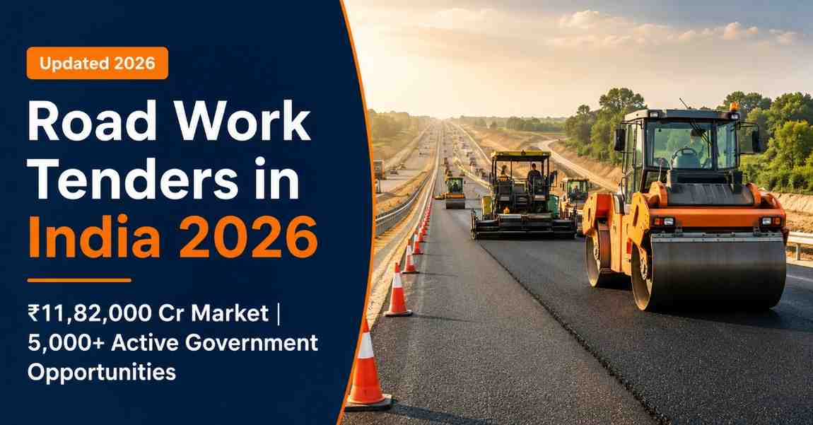 Road work tenders India 2026 — highway construction procurement guide for NHAI PWD and PMGSY contractors