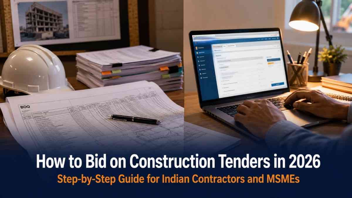 How to participate in construction tenders India 2026 — bid preparation BOQ DSC CPWD registration guide for contractors