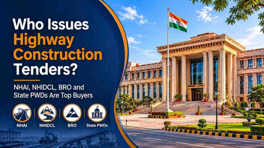 Government departments issuing highway construction tenders India 2026 — NHAI NHIDCL BRO State PWD procurement guide