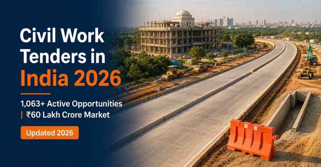 Civil work tenders India 2026 — government construction contracts for roads, buildings and infrastructure procurement guide