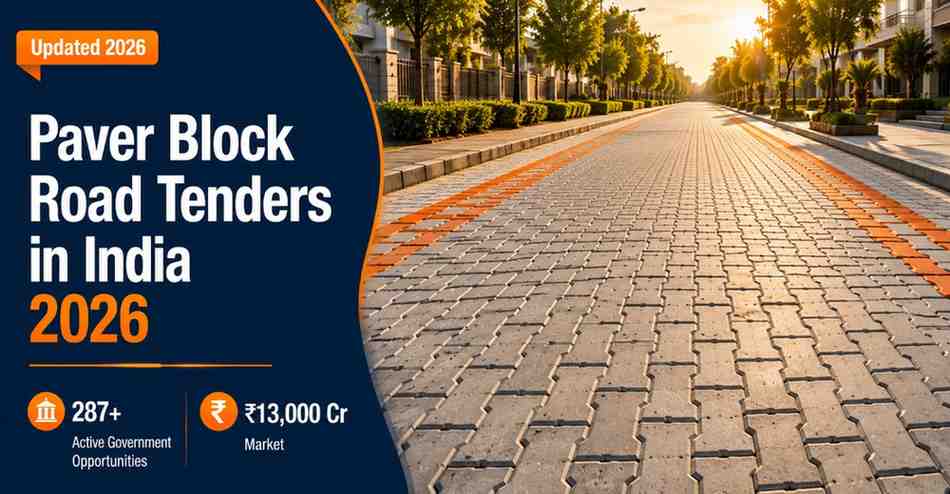 Paver block road tenders in India 2026 — government procurement opportunities for contractors and suppliers across all states