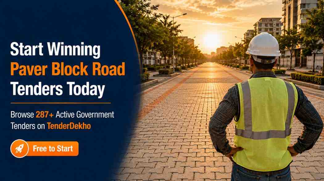 Start winning paver block road tenders India 2026 — browse active government procurement opportunities on TenderDekho