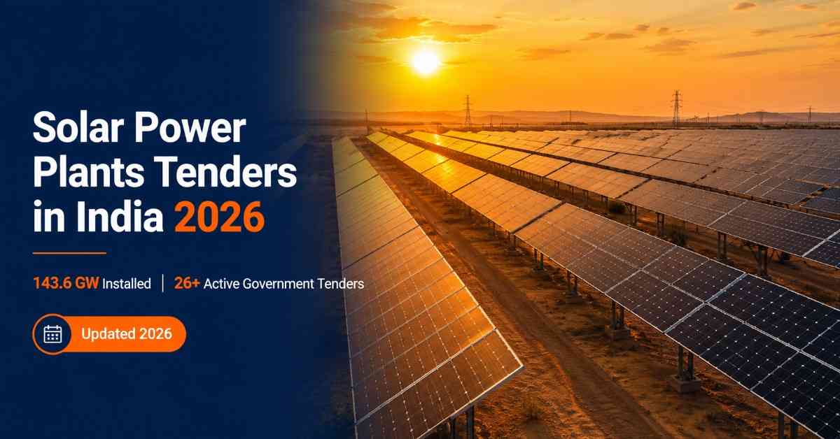 Solar power plants tenders India 2026 — EPC procurement from SECI, NTPC and Railways for contractors and MSME installers