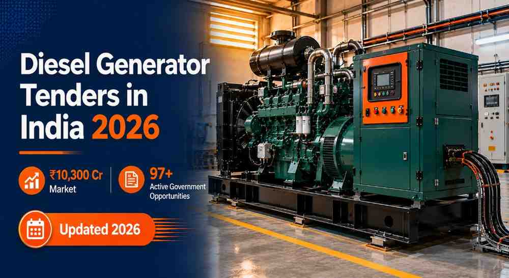 "Diesel generator tenders India 2026 — government procurement guide for IAF, municipalities and rural development departments",