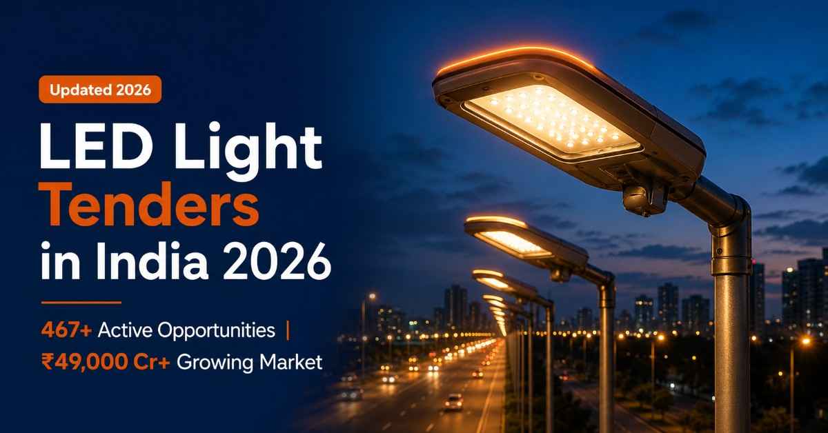 LED light tenders India 2026 government procurement guide — street lighting opportunities for MSMEs and manufacturers