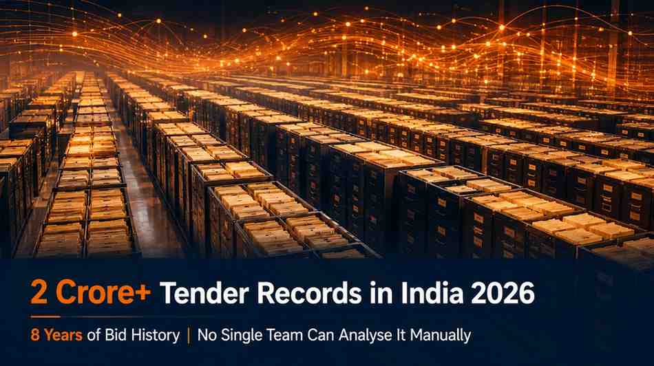 Scale of Indian government tender bid records 2026 — 2 crore results across 8 years impossible to manually research