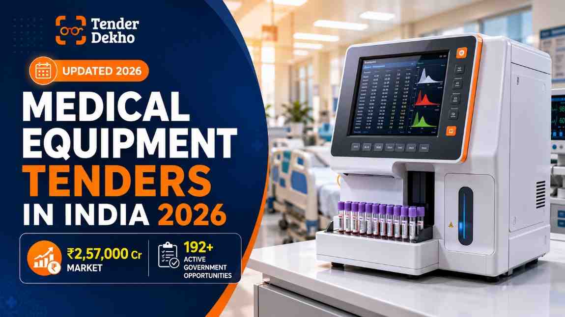 Medical equipment government tender opportunities in India 2026 — diagnostic devices procurement guide for Indian MSMEs and suppliers