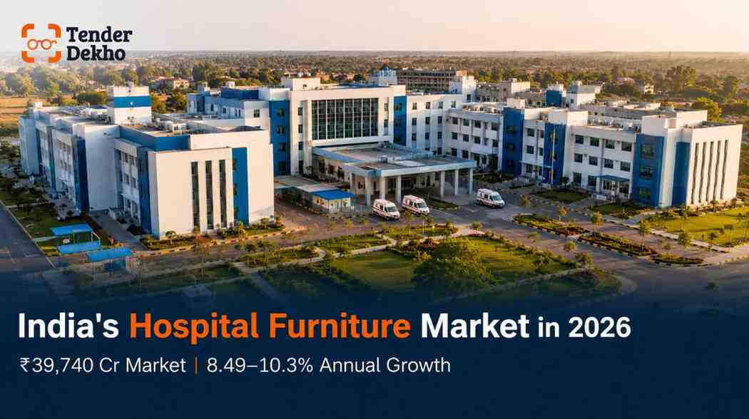 India hospital furniture market growth 2026 — government healthcare infrastructure investment and PM-ABHIM expansion