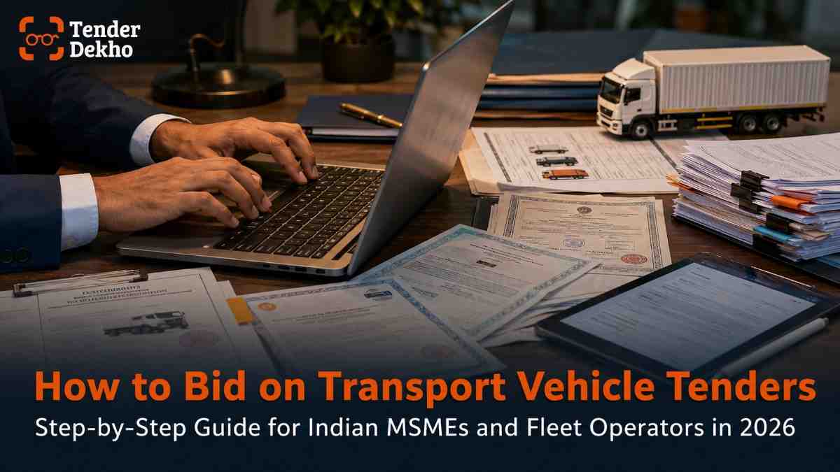 How to participate in material transport vehicle tenders India 2026 — bid preparation, vehicle certifications and GeM portal submission guide