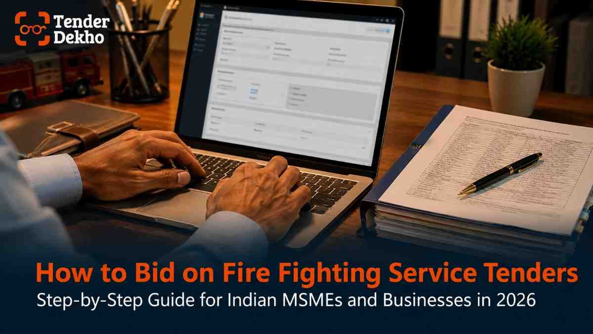 How to participate in fire fighting service tenders India 2026 — e-procurement bid submission guide for MSMEs and contractors
