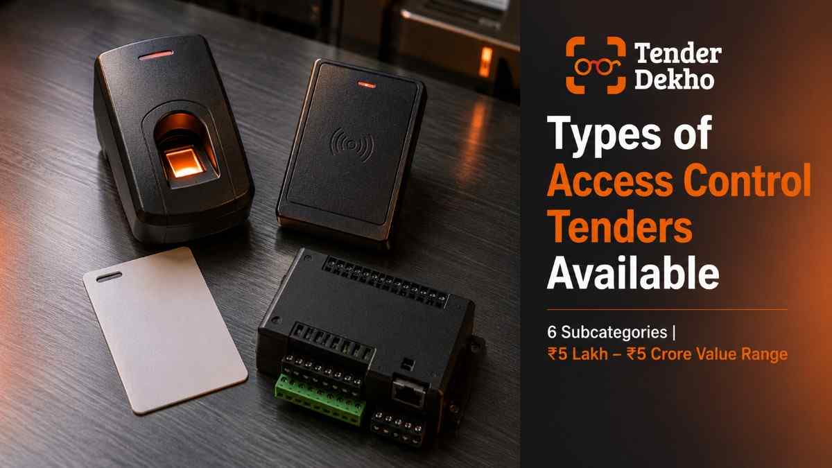 Types of access control tenders India 2026 — biometric scanners, RFID readers and network access control hardware procurement categories