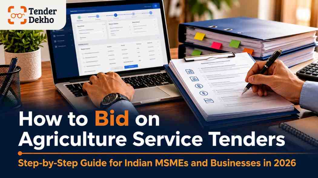 How to bid on agriculture service tenders India 2026 — step-by-step guide for MSME registration, GeM, DSC and bid preparation