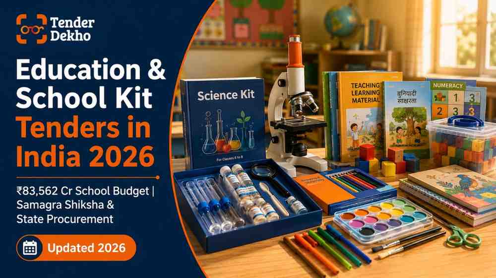 Education and school kit government tenders India 2026 — science kits, TLM, ECCE procurement guide for MSMEs