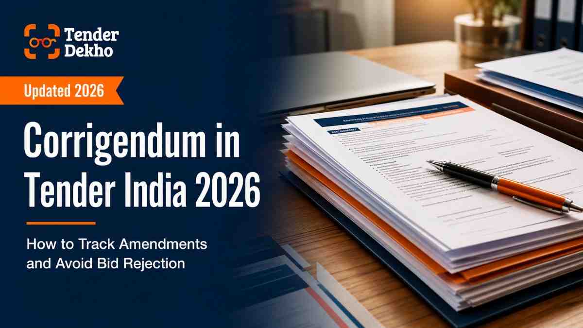 Corrigendum in tender India 2026 — how to handle government tender amendments and avoid bid rejection