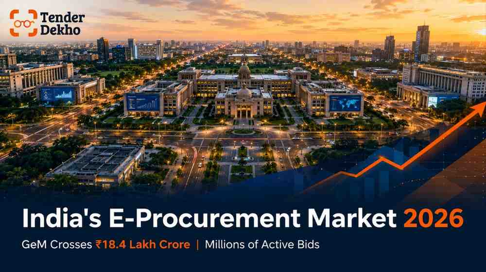 India government e-procurement market scale 2026 — digital signature certificate mandatory for all e-tender portals including GeM and CPPP
