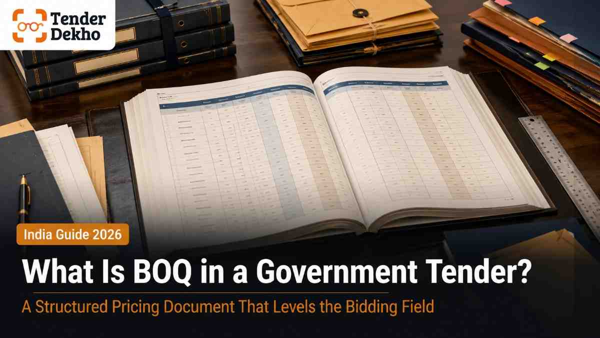 What is BOQ Bill of Quantities in government tender India 2026 — structured procurement document explained