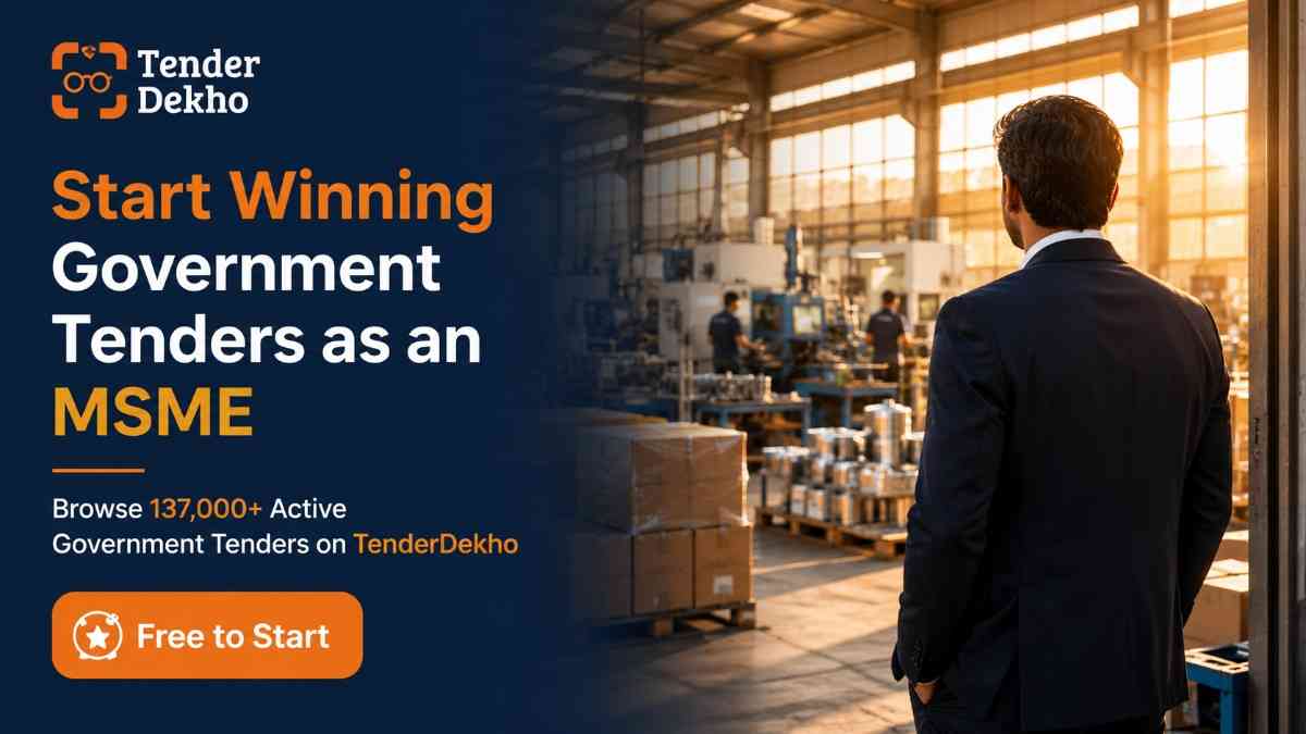 MSME business owner at successful manufacturing facility representing government tender success and business growth in India