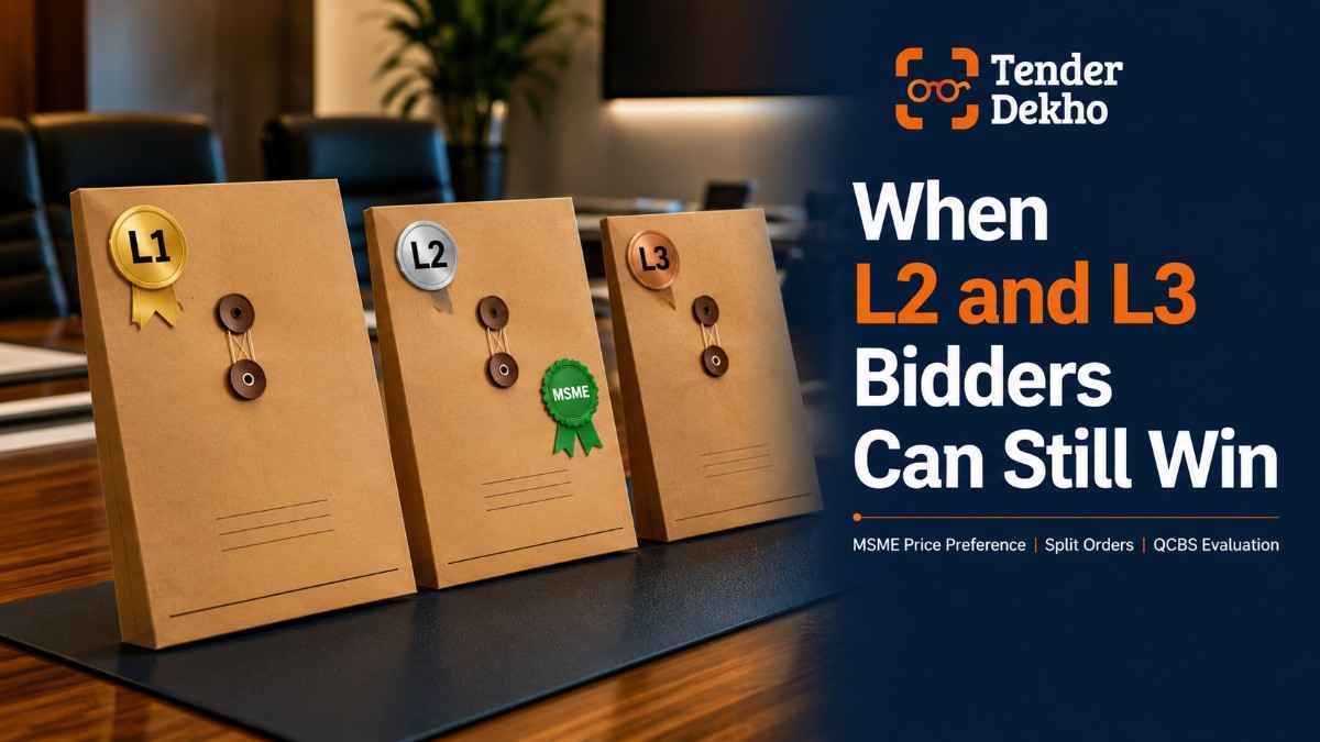 L2 L3 bidder winning government tender India 2026 — MSME price preference and split order scenarios explained