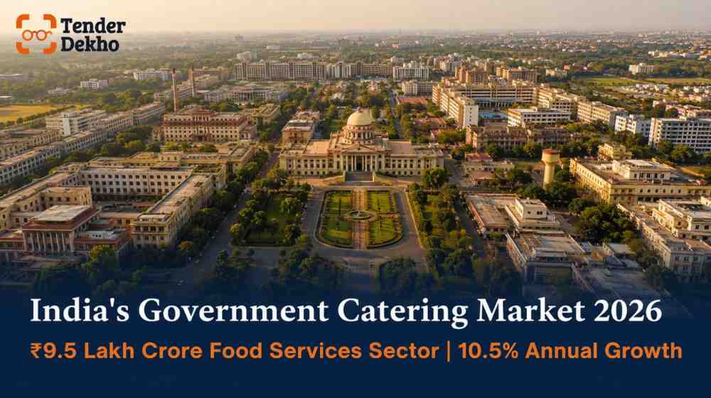 India government catering market 2026 — institutional food service scale across hospitals railways and universities