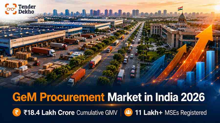 GeM government procurement market scale India 2026 — MSME opportunity growth visualisation