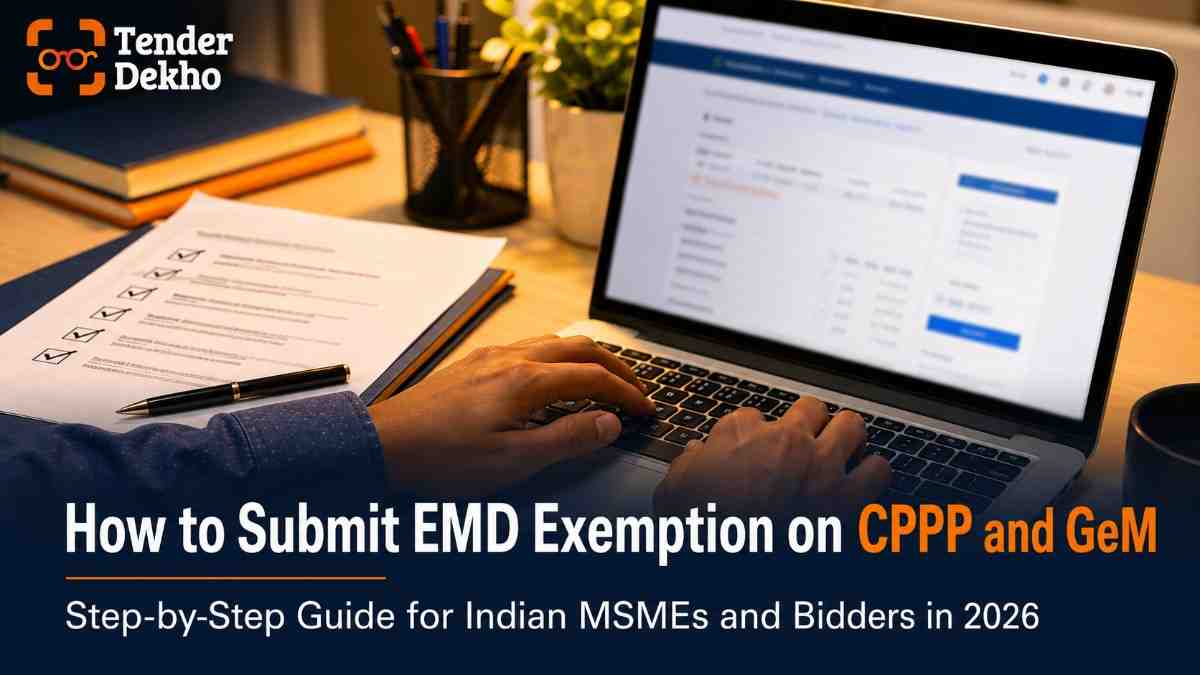 How to claim MSME EMD exemption on CPPP and GeM portal India 2026 — digital bid submission guide