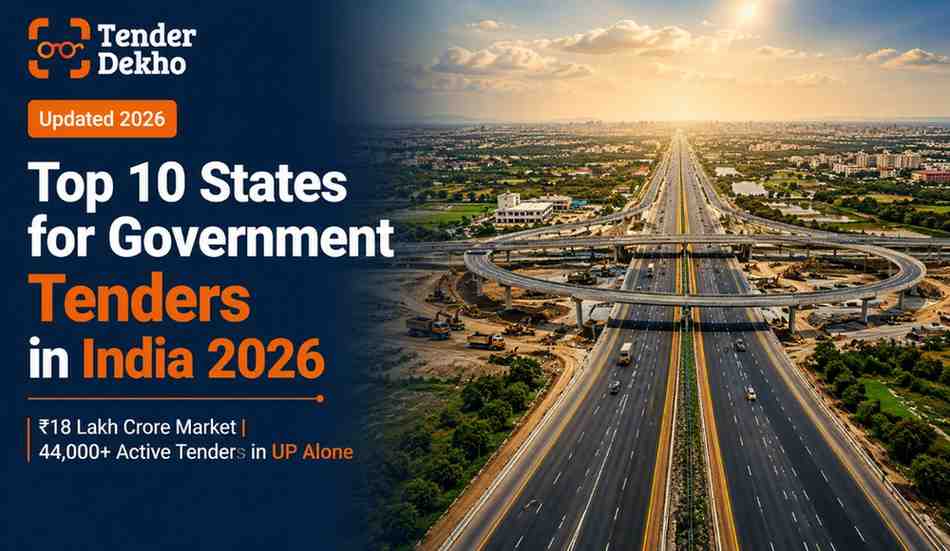 Top 10 states with most government tender opportunities in India 2026 ranked by volume and procurement budget