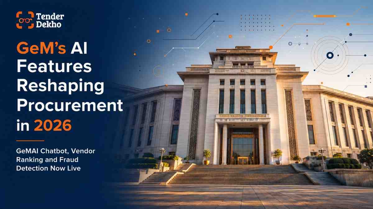 GeM government platform AI features India 2026 — GeMAI chatbot and intelligent procurement tools for vendors