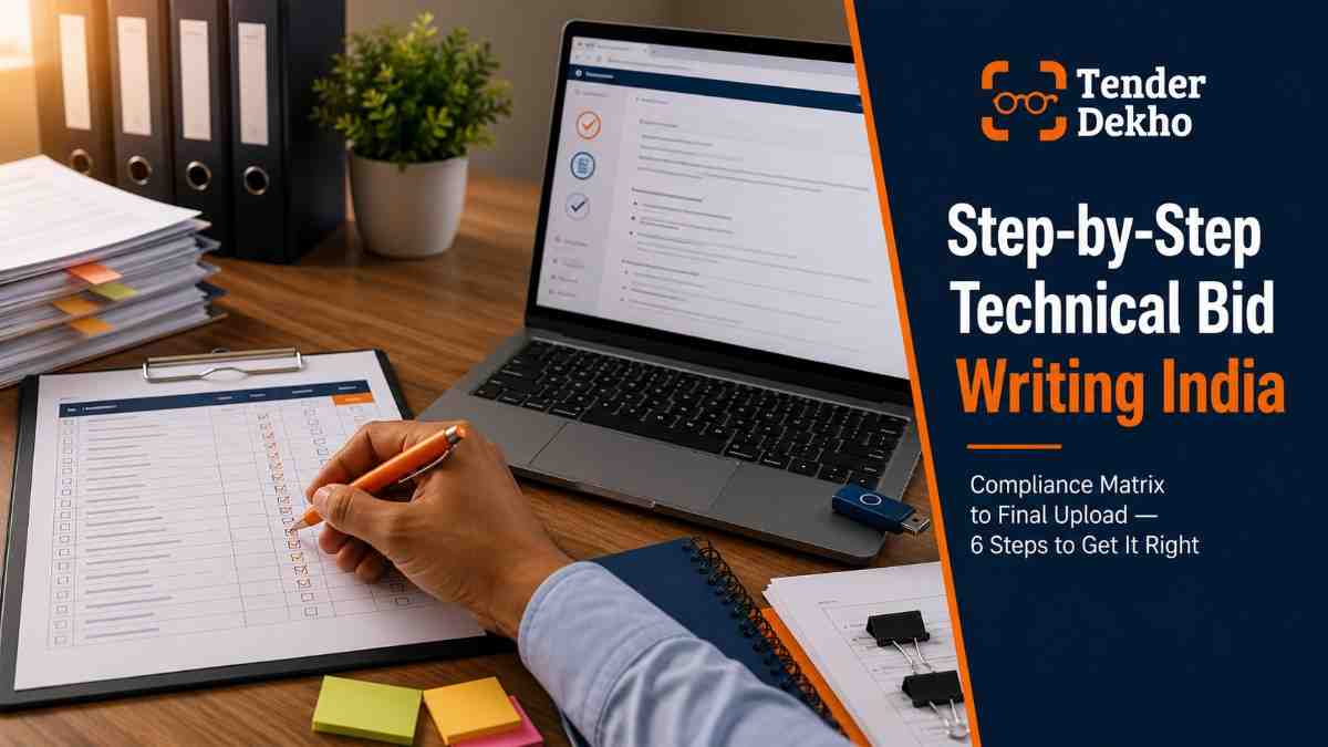 Step-by-step technical bid writing process India 2026 — compliance matrix and document assembly for government tenders