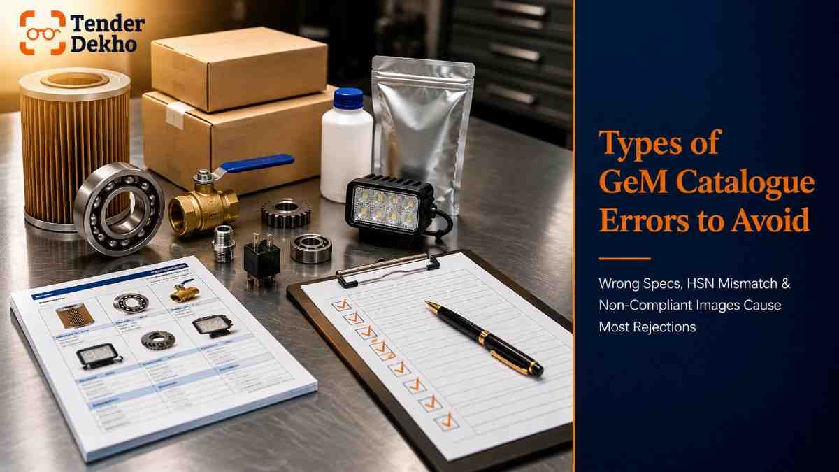 GeM catalogue errors India 2026 — wrong specs, HSN code mismatch and non-compliant product images cause listing rejection