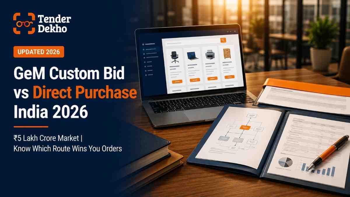 GeM Custom Bid vs Direct Purchase India 2026 — seller guide to procurement routes on Government e-Marketplace