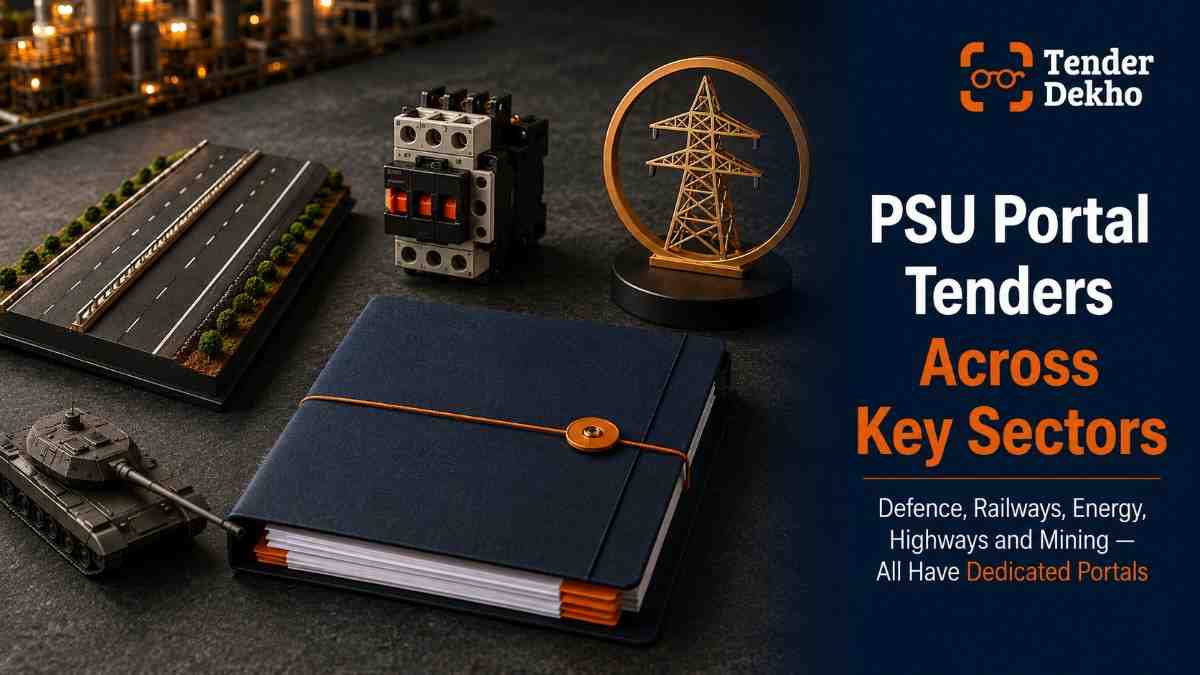 PSU sector-specific government tender portals India 2026 — NTPC BHEL NHAI ONGC MSTC defence procurement platforms