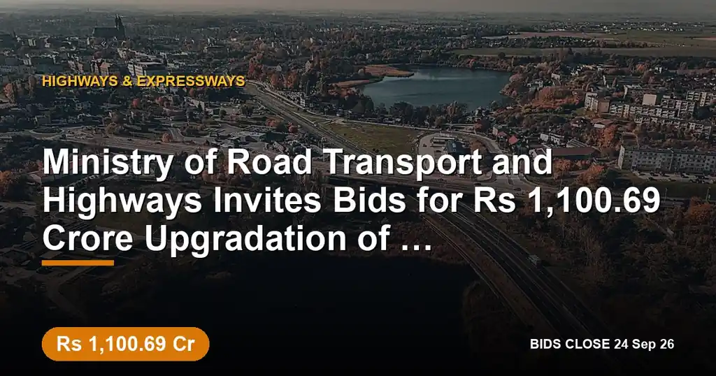 Ministry of Road Transport and Highways Invites Bids for ₹1,100.69 Crore Upgradation of Nagaur–Bikaner NH-62 Section in Rajasthan