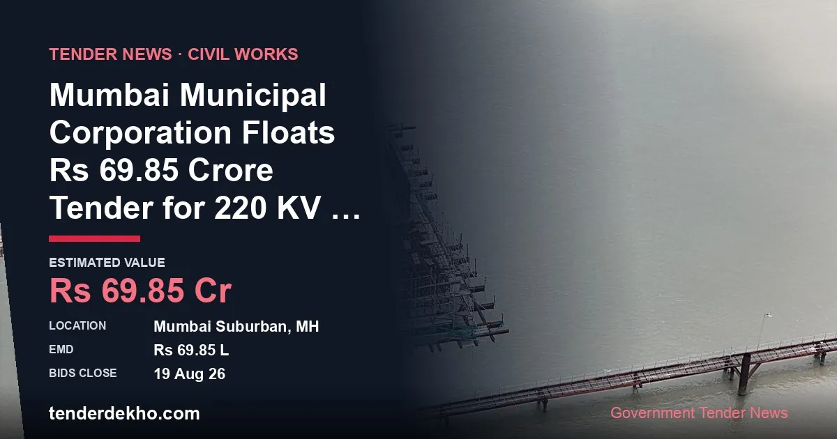 Mumbai Municipal Corporation Floats ₹69.85 Crore Tender for 220 KV Tower Line Shifting on Sion Panvel Highway at Maharashtra Nagar