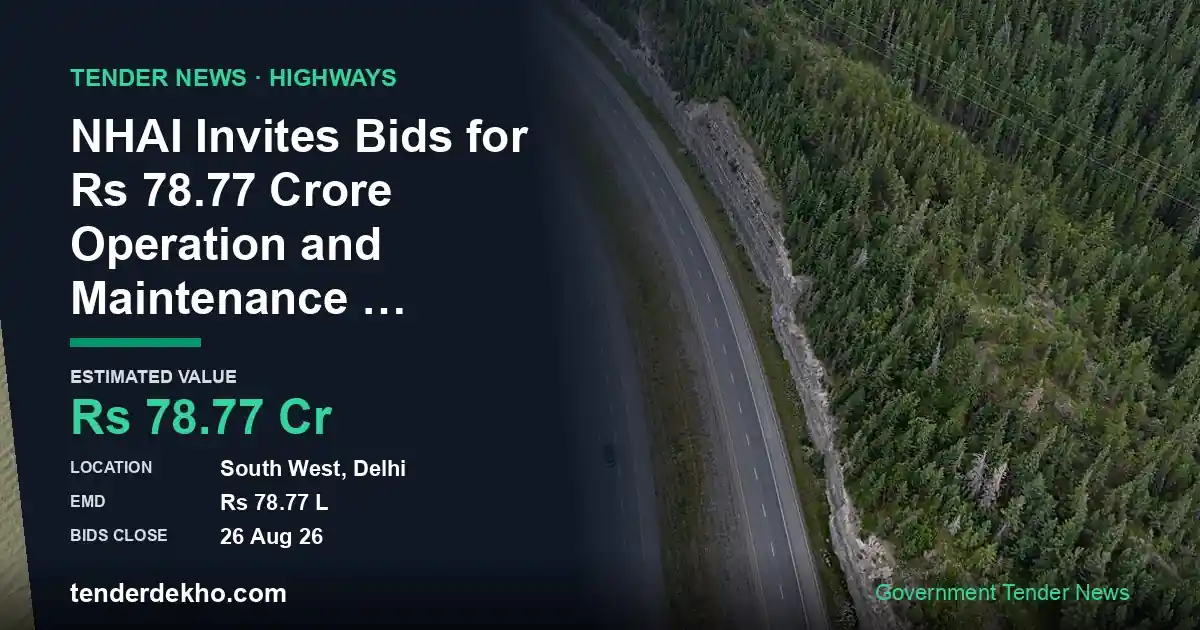 NHAI Invites Bids for ₹78.77 Crore Operation and Maintenance Tender on NH-12 in Madhya Pradesh