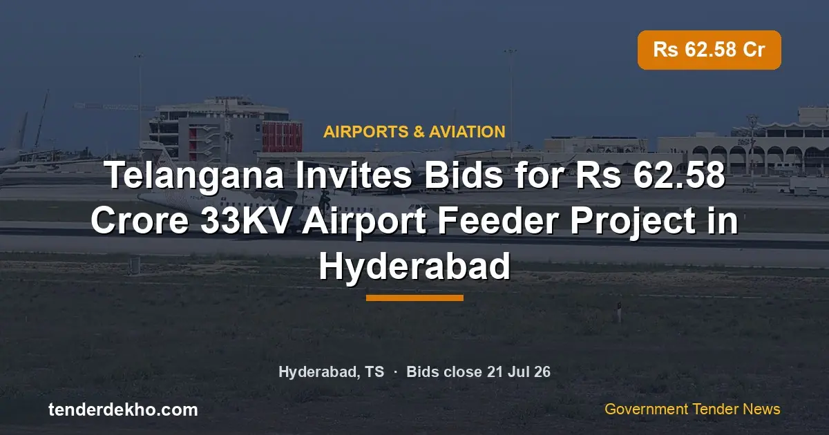 Telangana Invites Bids for ₹62.58 Crore 33KV Airport Feeder Project in Hyderabad