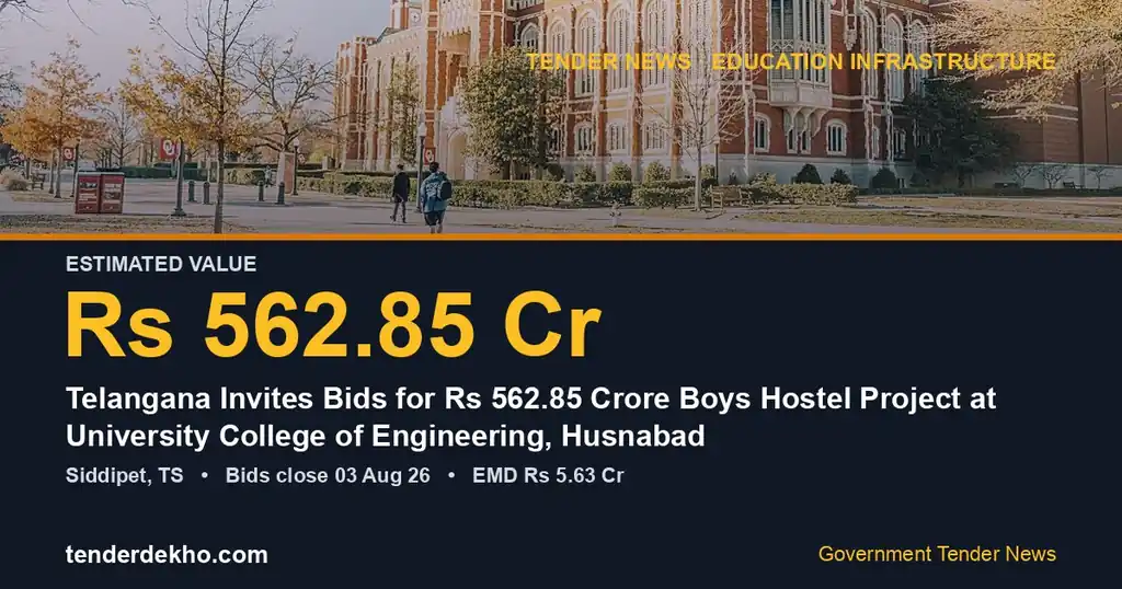 Telangana Invites Bids for ₹562.85 Crore Boys Hostel Project at University College of Engineering, Husnabad