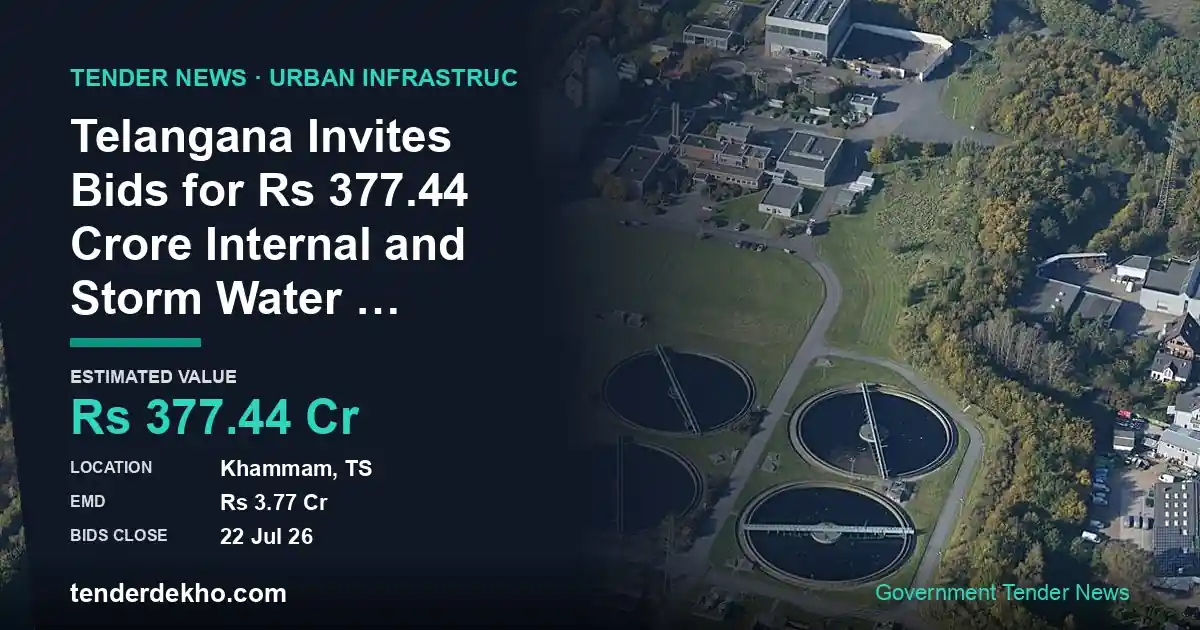 Telangana Invites Bids for ₹377.44 Crore Internal and Storm Water Drains Project in Edulapuram Municipality